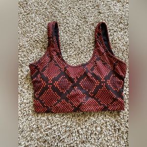 Vitality/Balance snake skin sports bra